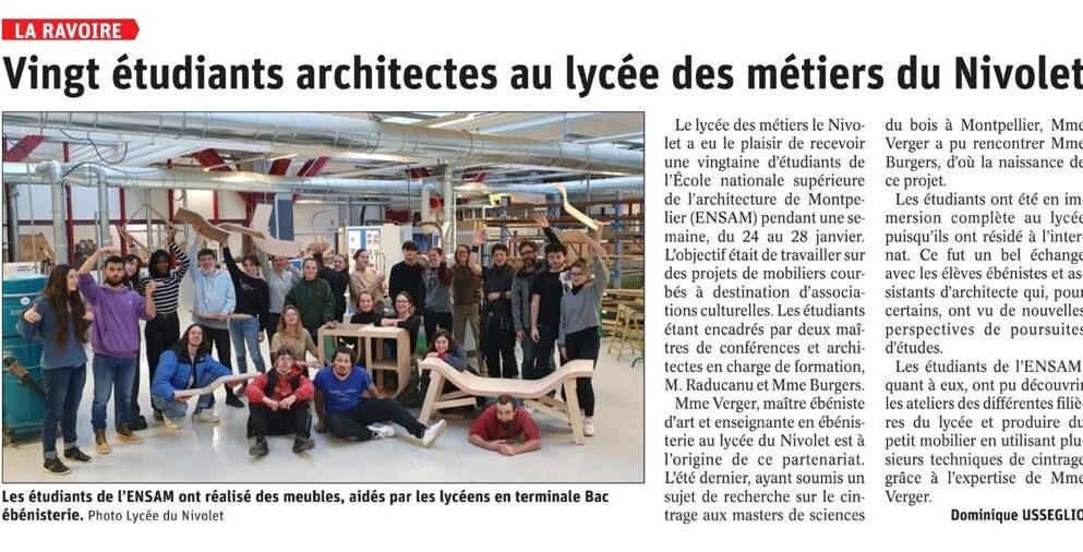 Une collaboration très riche entre nos élèves et les étudiants de l'ENSAM. 